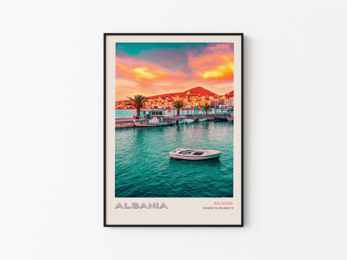 Albania Travel Poster Albania Print Albania Photo Print Albania Wall Decor Albania Travel Art Albania Albania Picture Albania 10 - Image 3
