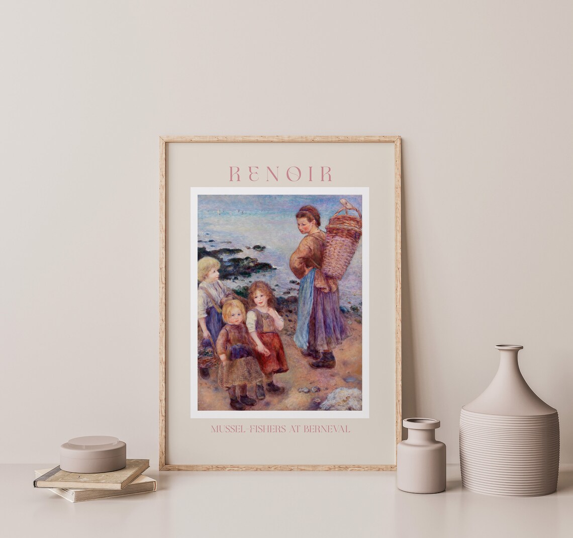 Renoir Mussel Fishers At Berneval Children Classic Shore Art Poster - Image 2
