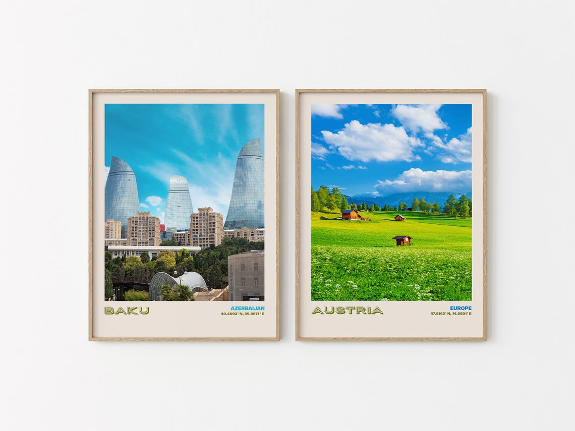 Baku Travel Poster Baku Print Baku Photo Print Baku Wall Decor Baku Travel Art Baku Azerbaijan Picture Baku 2 - Image 2