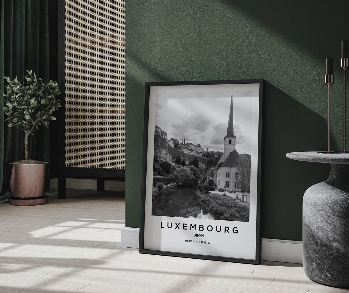 Luxembourg Travel Poster, Place Name Art Print - Image 2