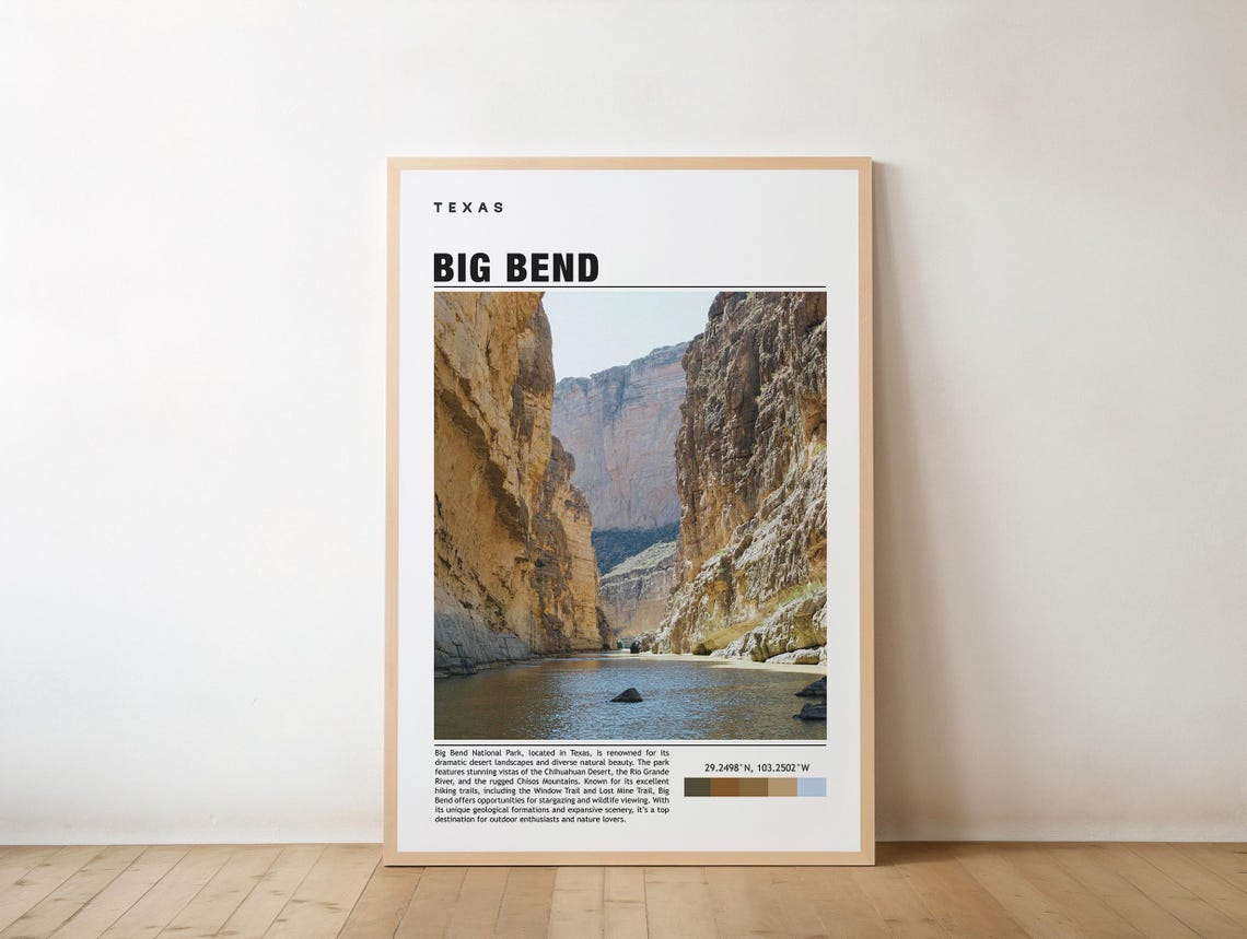 Big Bend National Park Texas Rio Grande Canyon Photo Travel Print