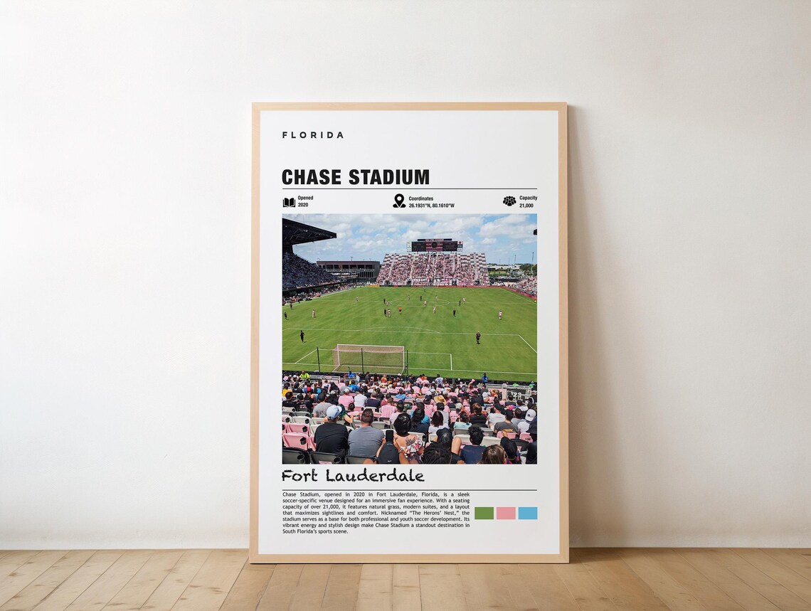 Chase Stadium Fort Lauderdale 2020 Soccer Match Day Photo Poster