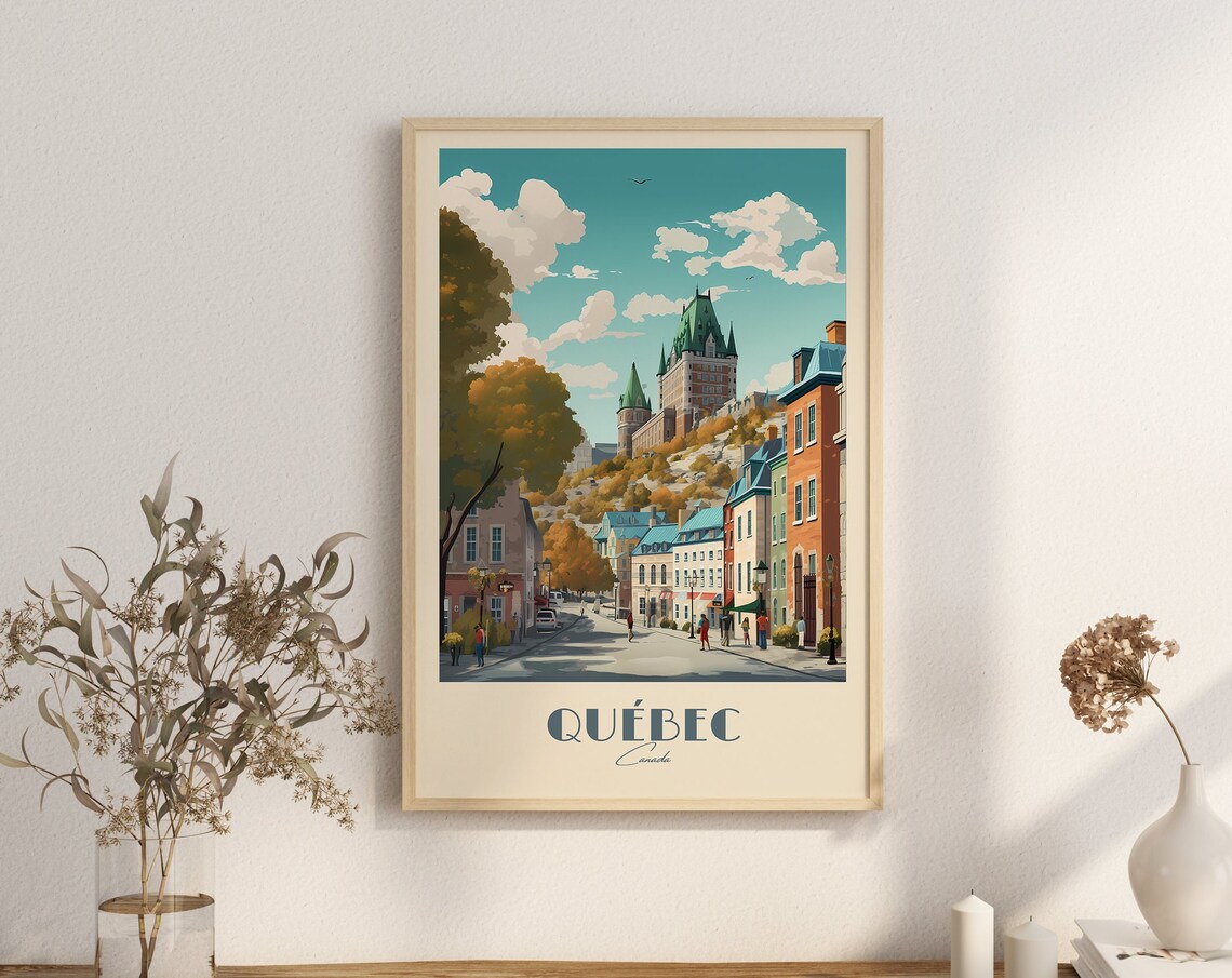 Old City Petit Champlain Travel Poster, Canada