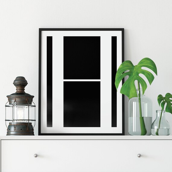Letter H Poster Scandinavian Poster Letter H Print Minimalist Poster Letter H Poster Initial Print