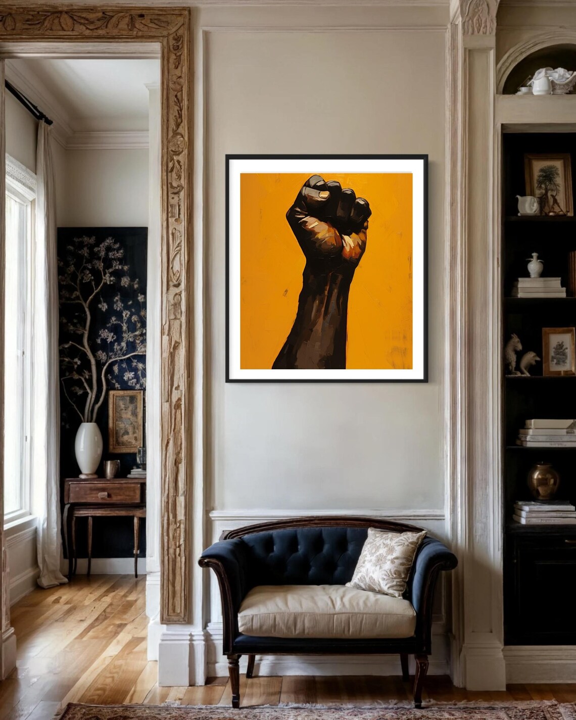 Raised Hand Afrocentric Black Power Fist Poster - Image 2