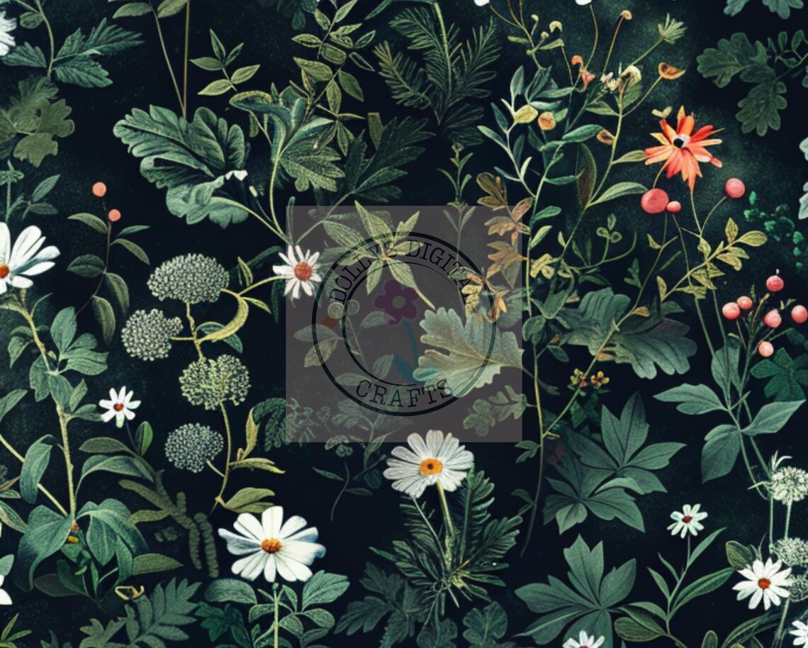 Floral Botanical Wildflower Pattern, Modern Boho Nature - Image 5