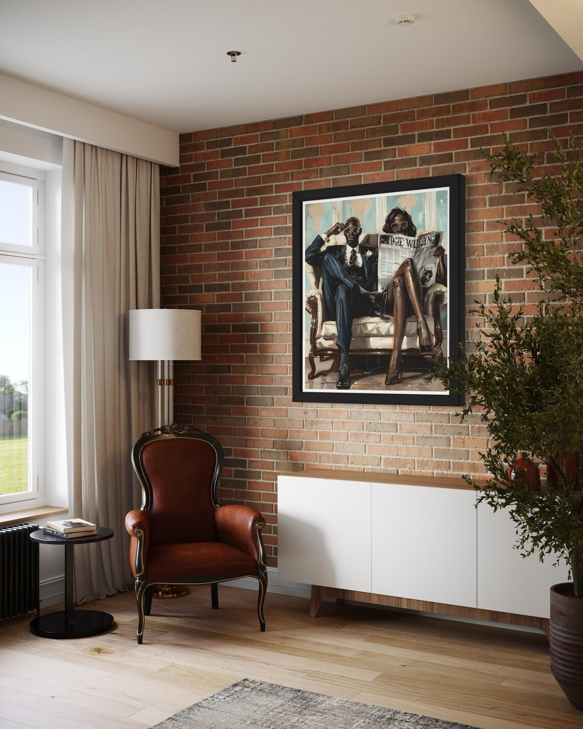 Elegant Black Couple Vintage Style Sophisticated Home Decor Poster - Image 7