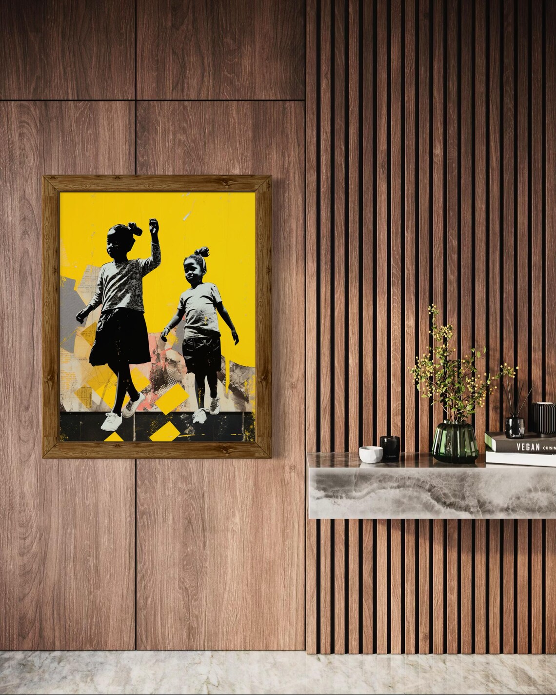 Sisterhood Black Girl Silhouette Art, Modern Nursery - Image 4
