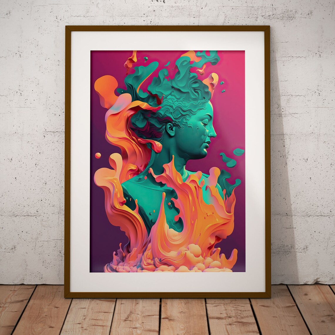 Maximalist Psychedelic Street Art Poster Print