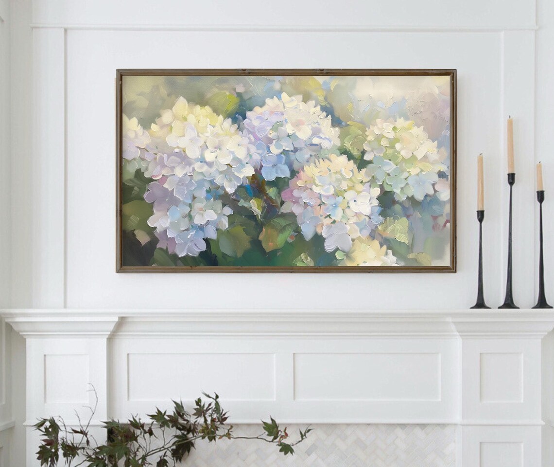 Summer Floral Painting Hydrangea, Art Print - Image 3