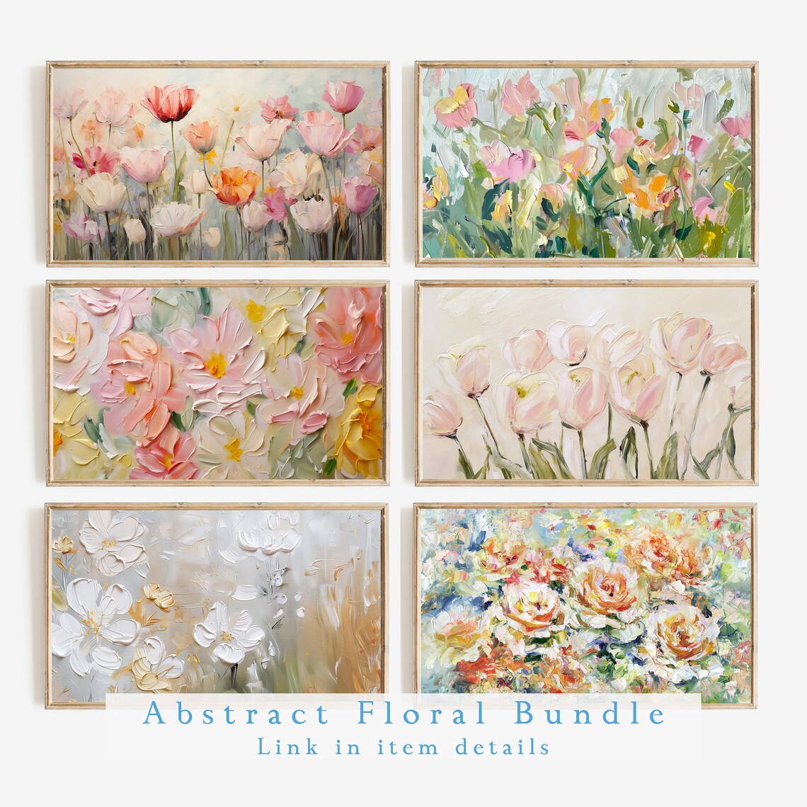Abstract Flower Painting, Neutral Tones Art Print - Image 3