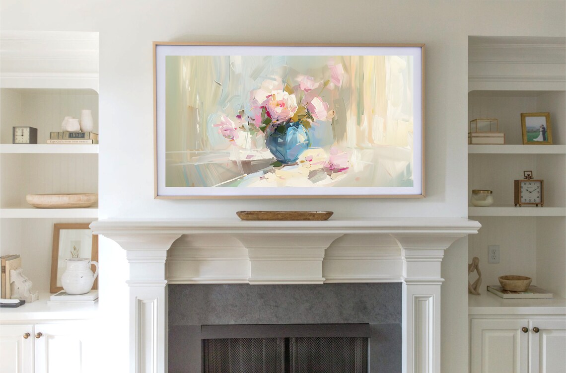 Spring Floral Still Life Art Print, TV Spring Decor - Image 4