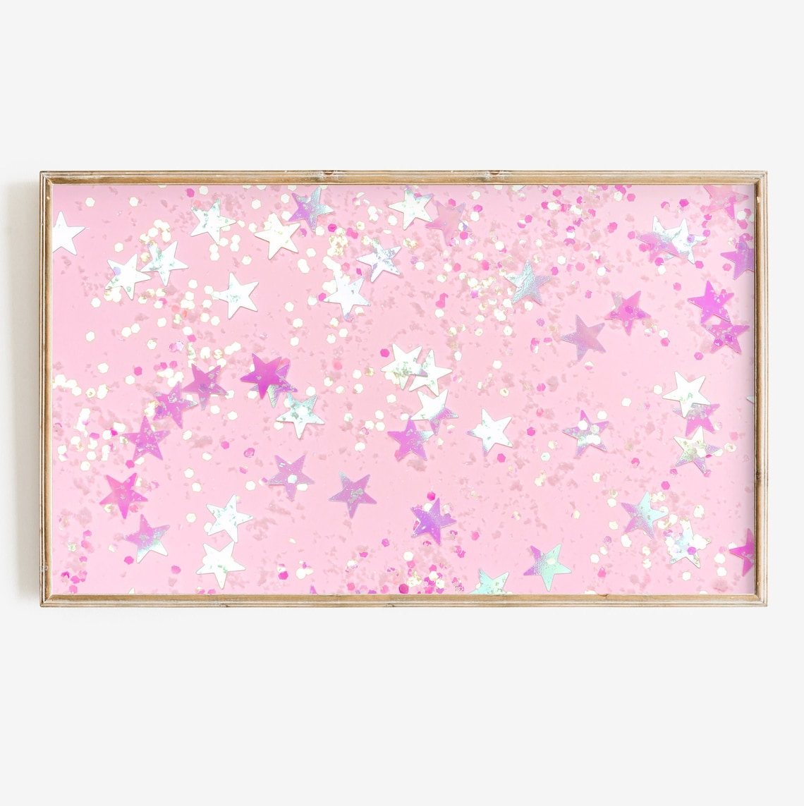 Pink Glitter Sparkles Birthday or New Year’s Eve Art Print