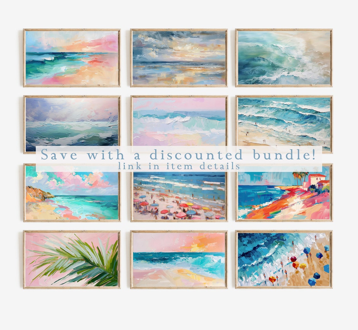 Abstract Ocean Waves Seascape Art Print - Image 2
