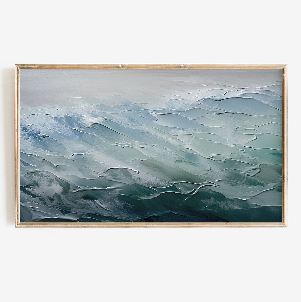 Abstract Summer Seascape Art Print, Ocean Waves