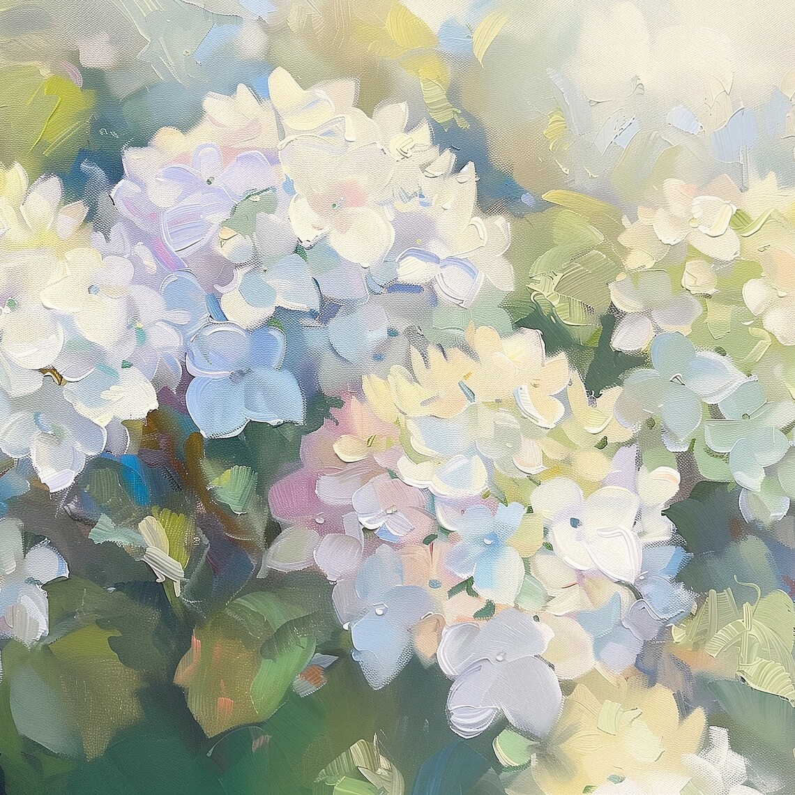 Summer Floral Painting Hydrangea, Art Print - Image 2