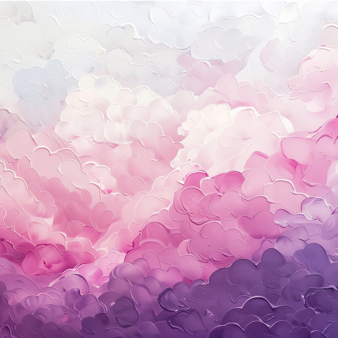 Cloud Painting Textured Pink Spring Summer Art Print - Image 4