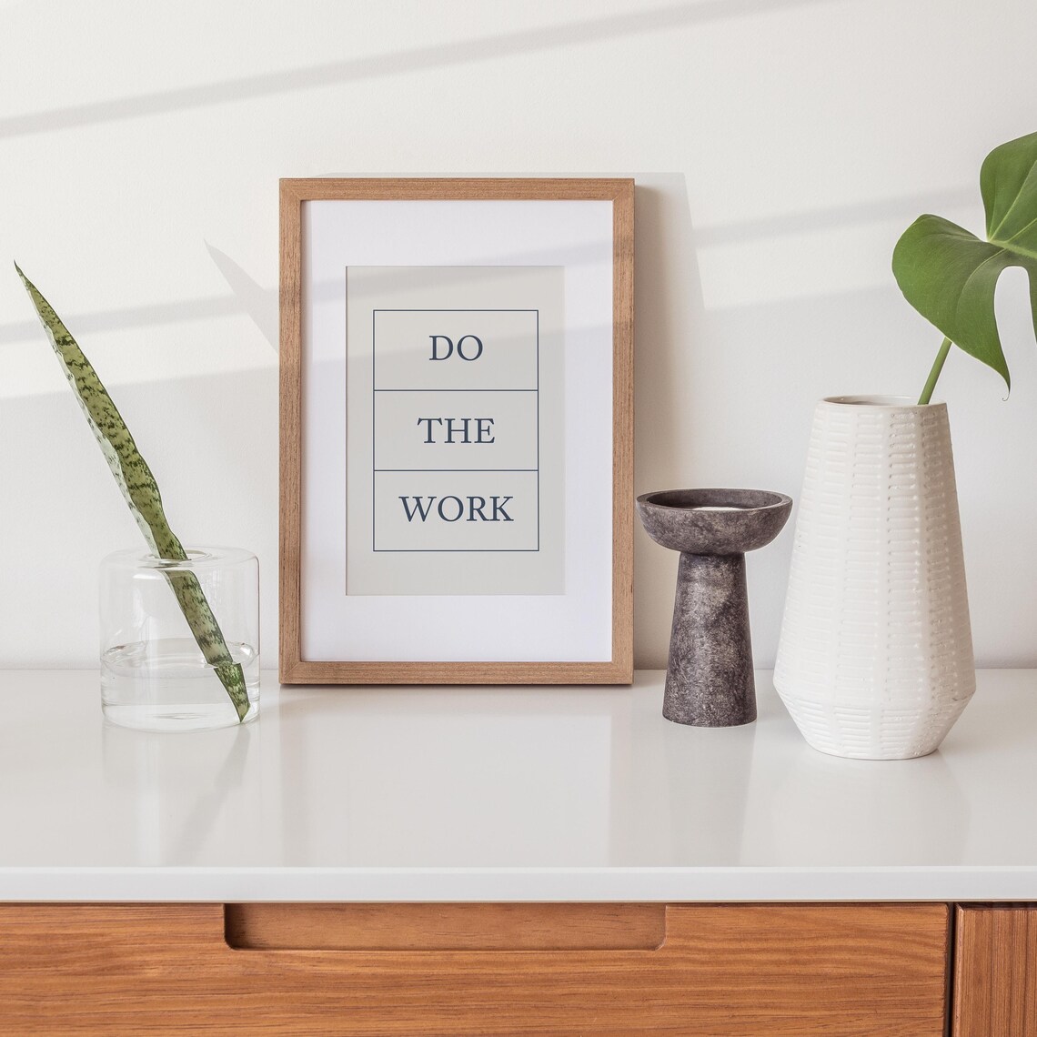 Do The Work Typography Quote Poster Print, Trendy Wall Art