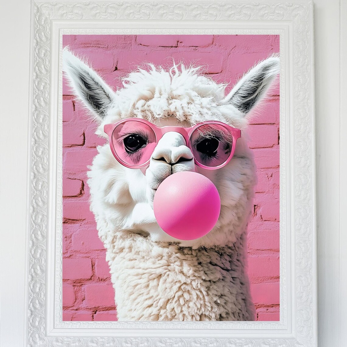 Alpaca Print, Funny Pop Art For Kid Bedroom