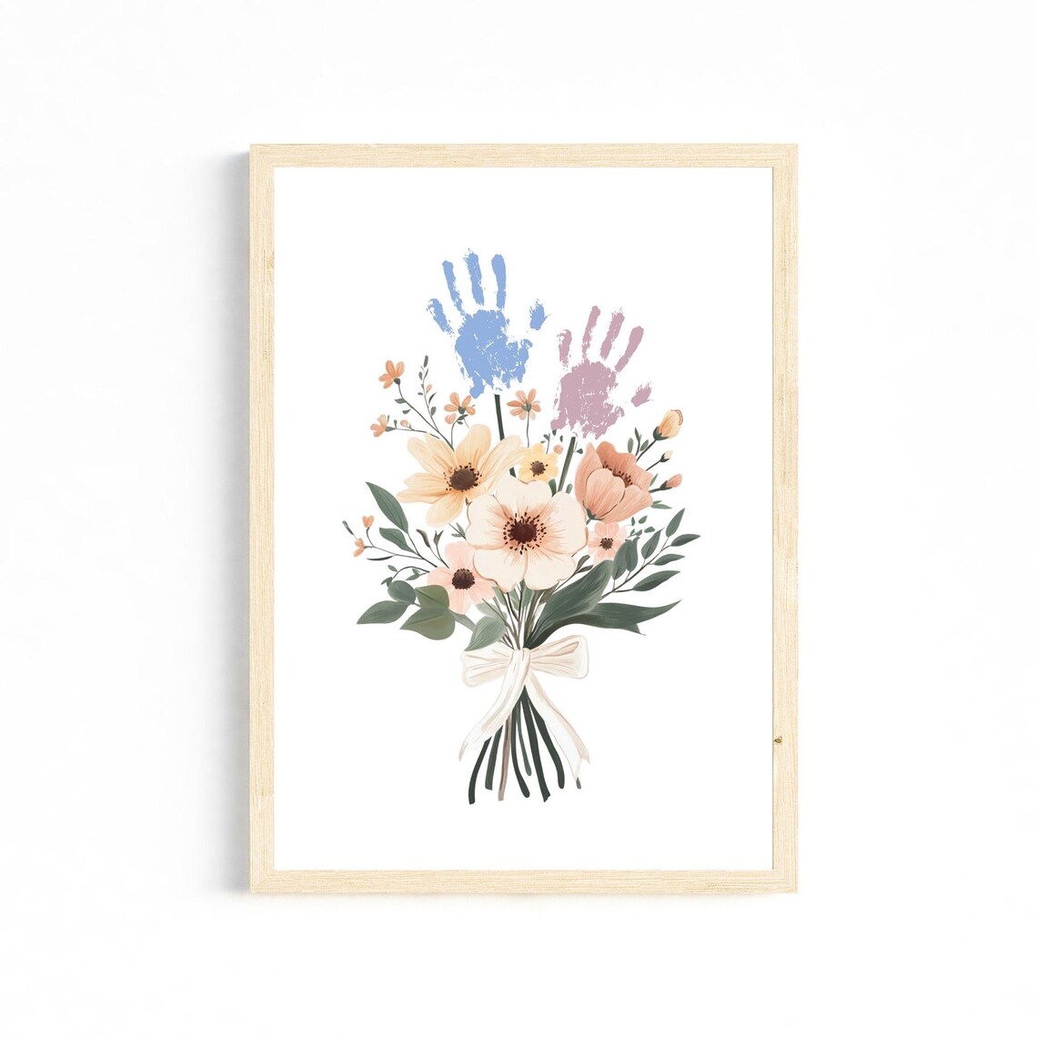 Mother's Day Handprint Bouquet Poster