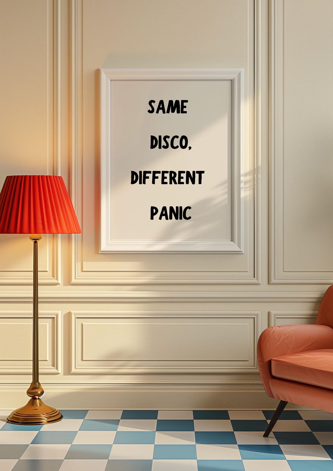 Same Disco Different Panic Wall Print Wall Art Funny Quote Wall Art Typography Bedroom Home Living Room Prints Aesthetic Poster A3 A4 - Image 4