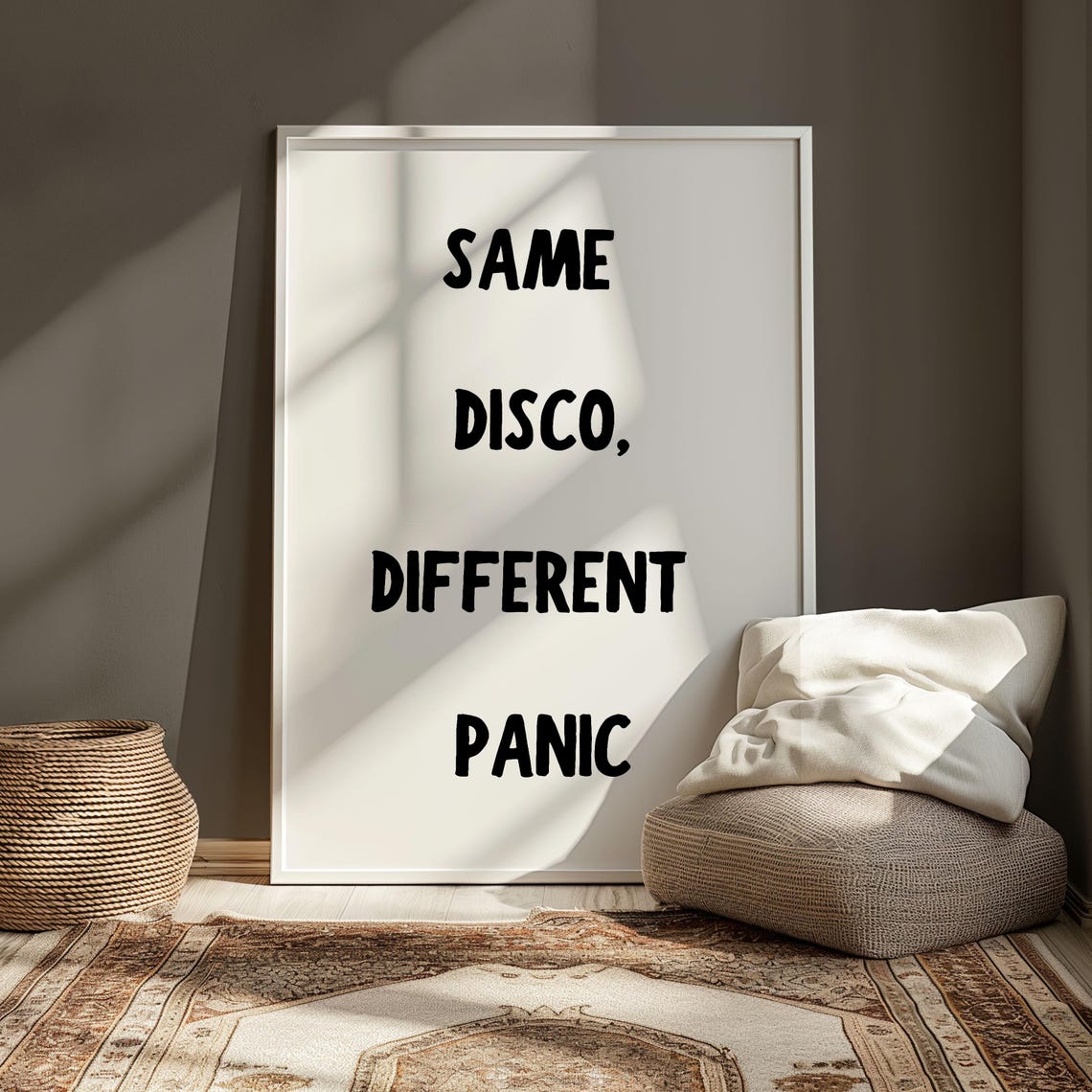 Same Disco Different Panic Wall Print Wall Art Funny Quote Wall Art Typography Bedroom Home Living Room Prints Aesthetic Poster A3 A4 - Image 3
