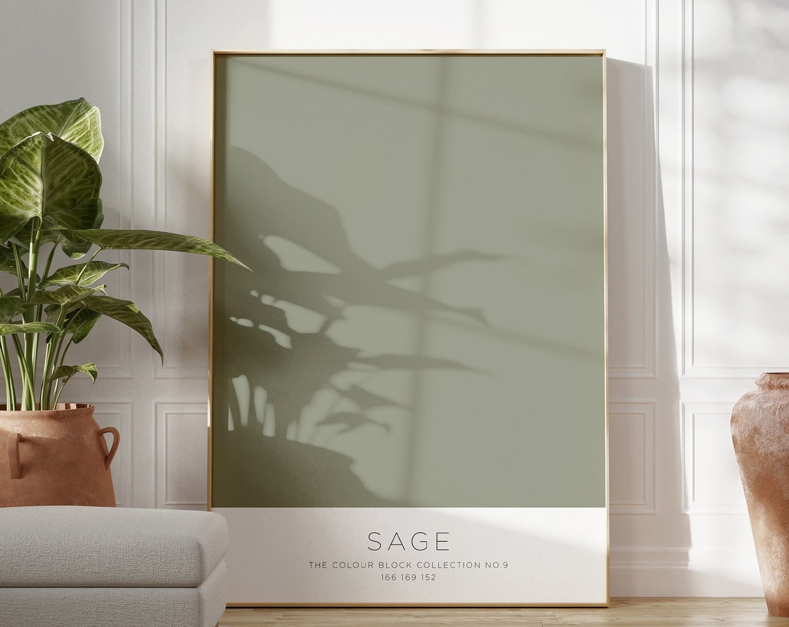 Sage Colour Block Poster The Colour Block Collection No 9 Art Design - Image 4