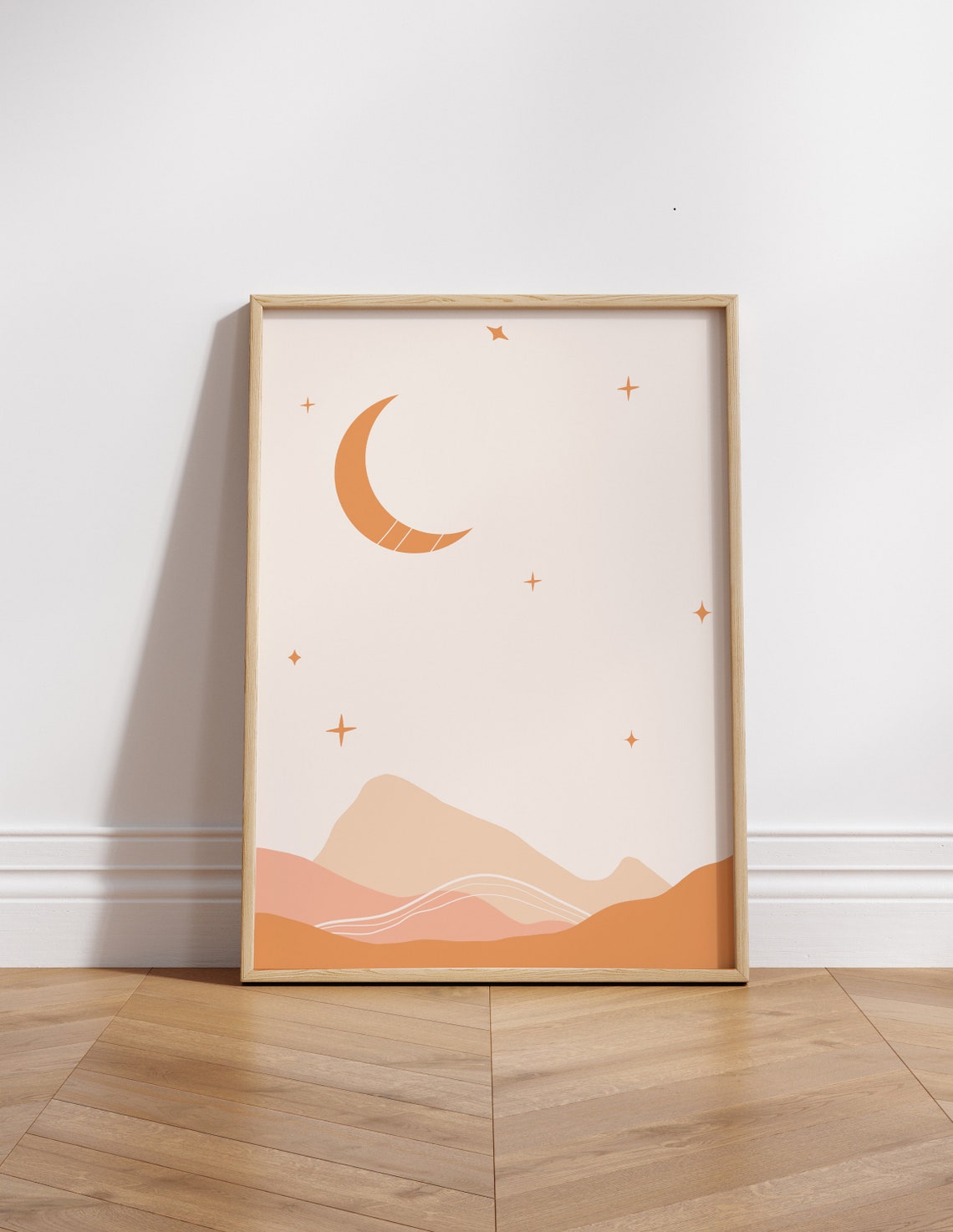 Sun and Moon Boho Desert Landscape Set of 2 Minimalist Poster - Image 8