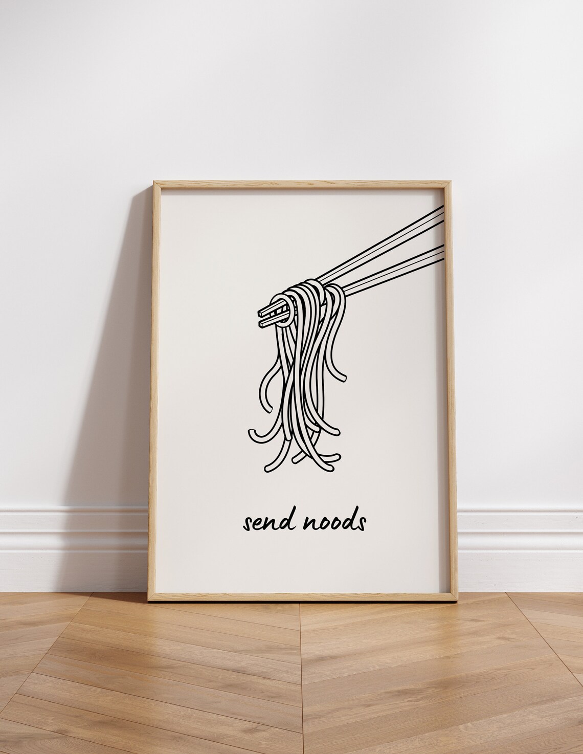 Noodles Minimalist Kitchen Art Print, Cute Food - Image 5