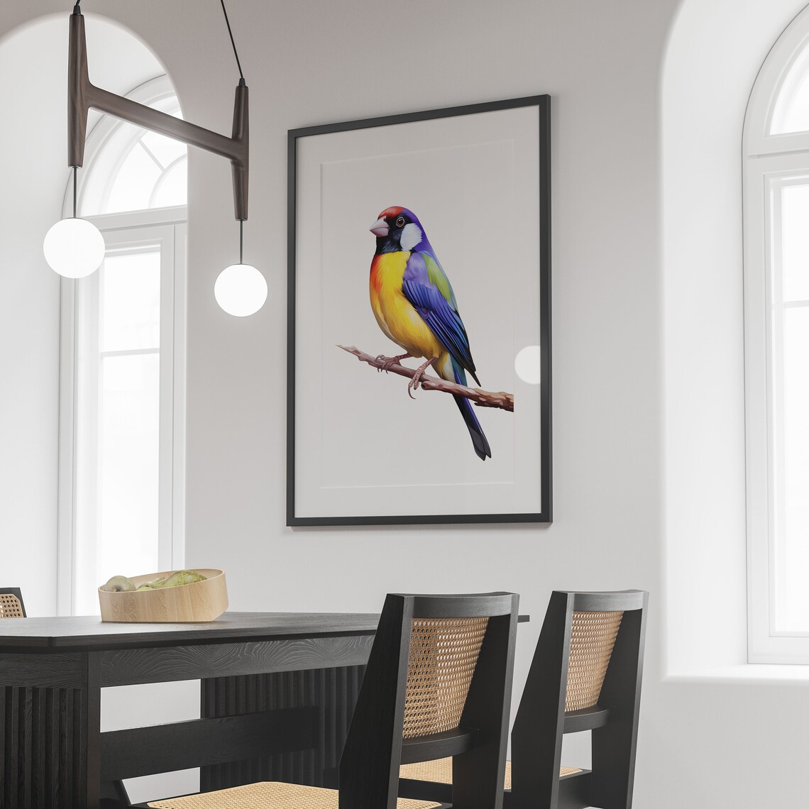 Gouldian Finch Botanical Guide Art Print - Image 3