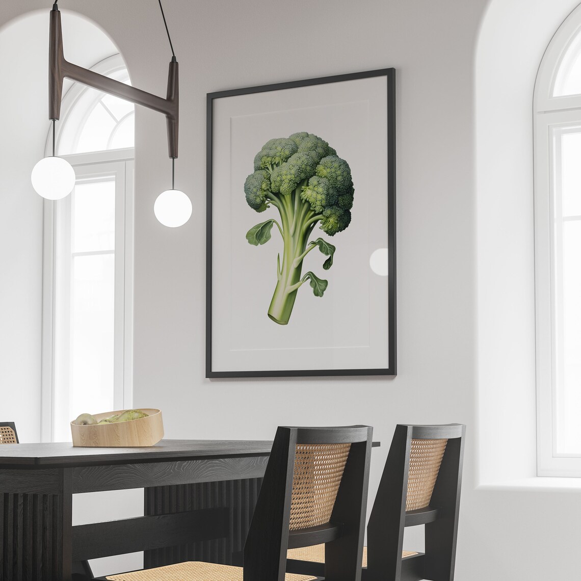 Broccoli Botanical Vintage Kitchen Art Print - Image 2