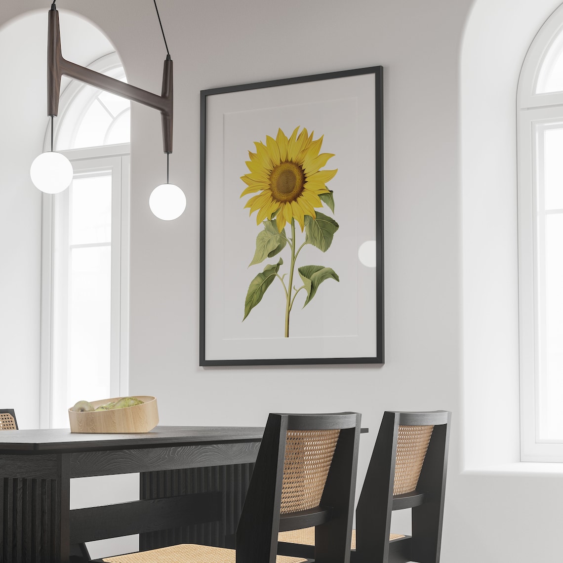 Sunflower Vintage Botanical Wall Art Print - Image 3