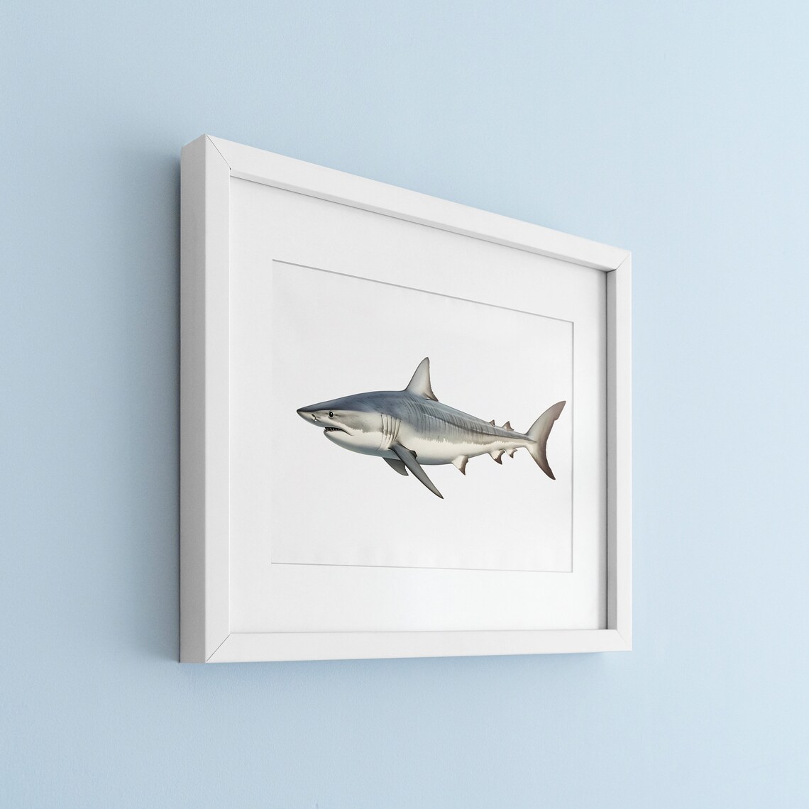 Shark Fish Vintage Illustration Art Print - Image 2