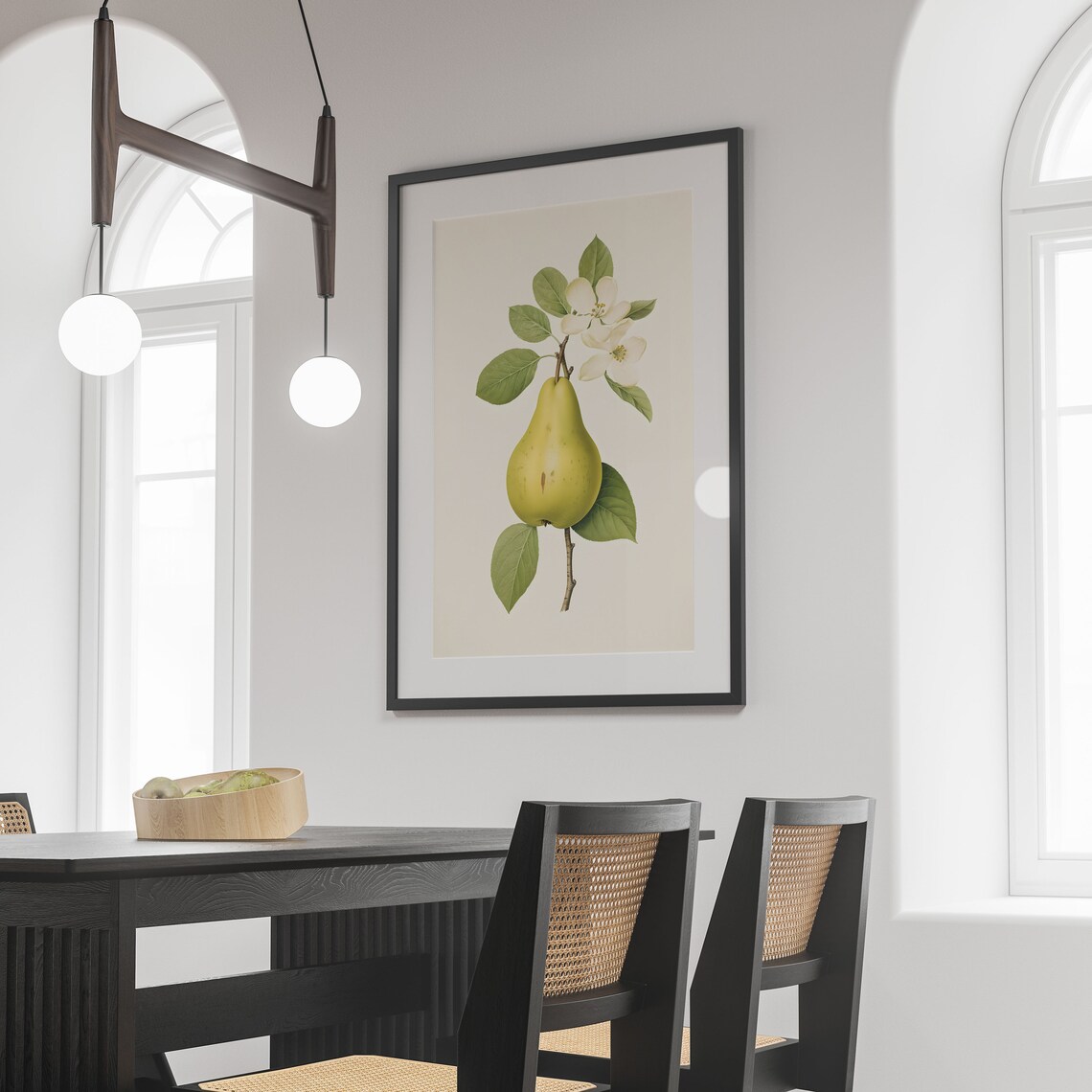 Pear Botanical Vintage Art Print, Fruit Branch - Image 3