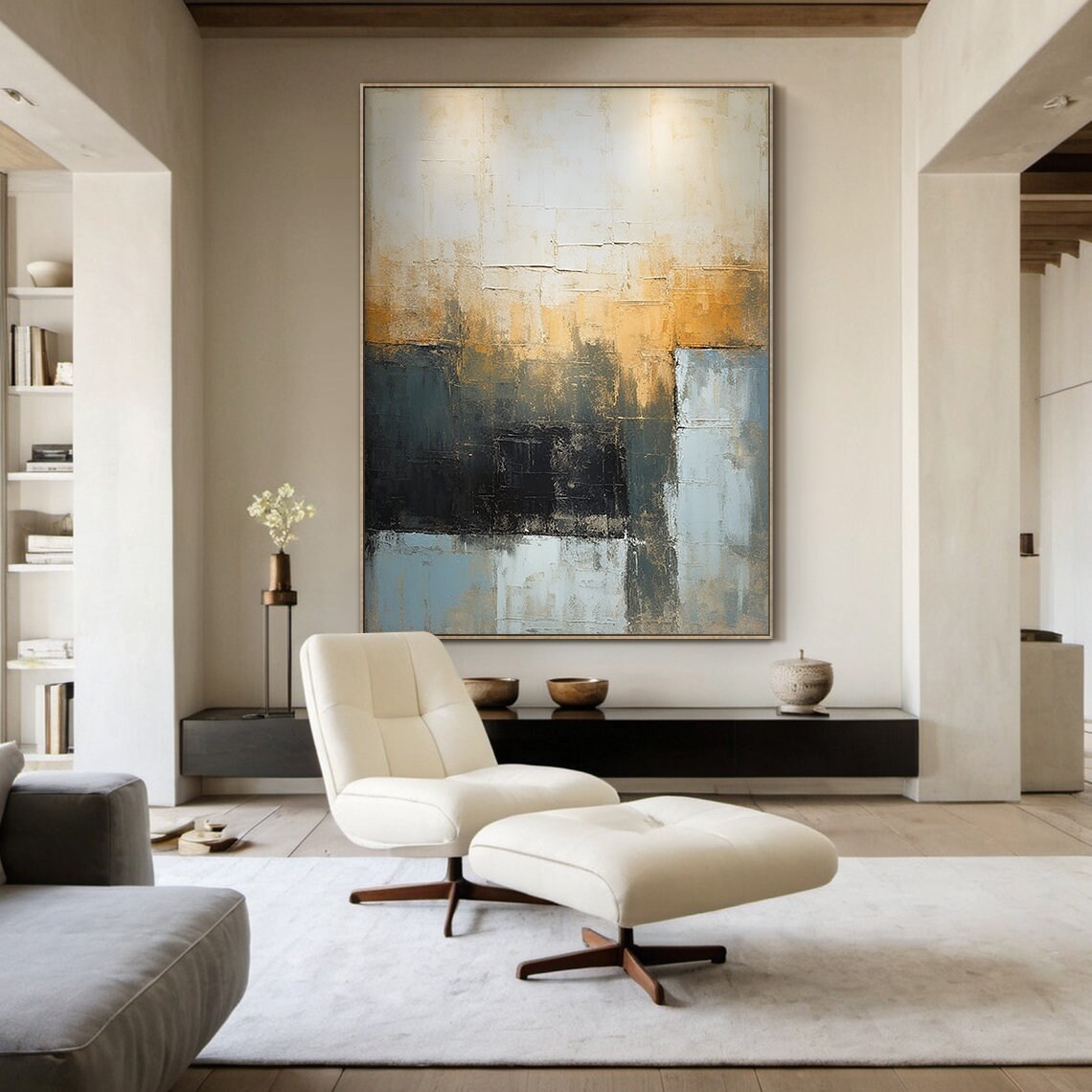 Multi Color Abstract Oil Painting Textured Acrylic Painting Modern Art Wabi Sabi Art Decorative Art Wall Art - Image 6
