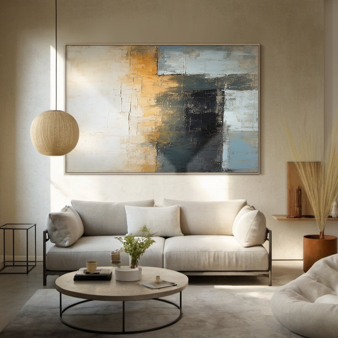Multi Color Abstract Oil Painting Textured Acrylic Painting Modern Art Wabi Sabi Art Decorative Art Wall Art - Image 3