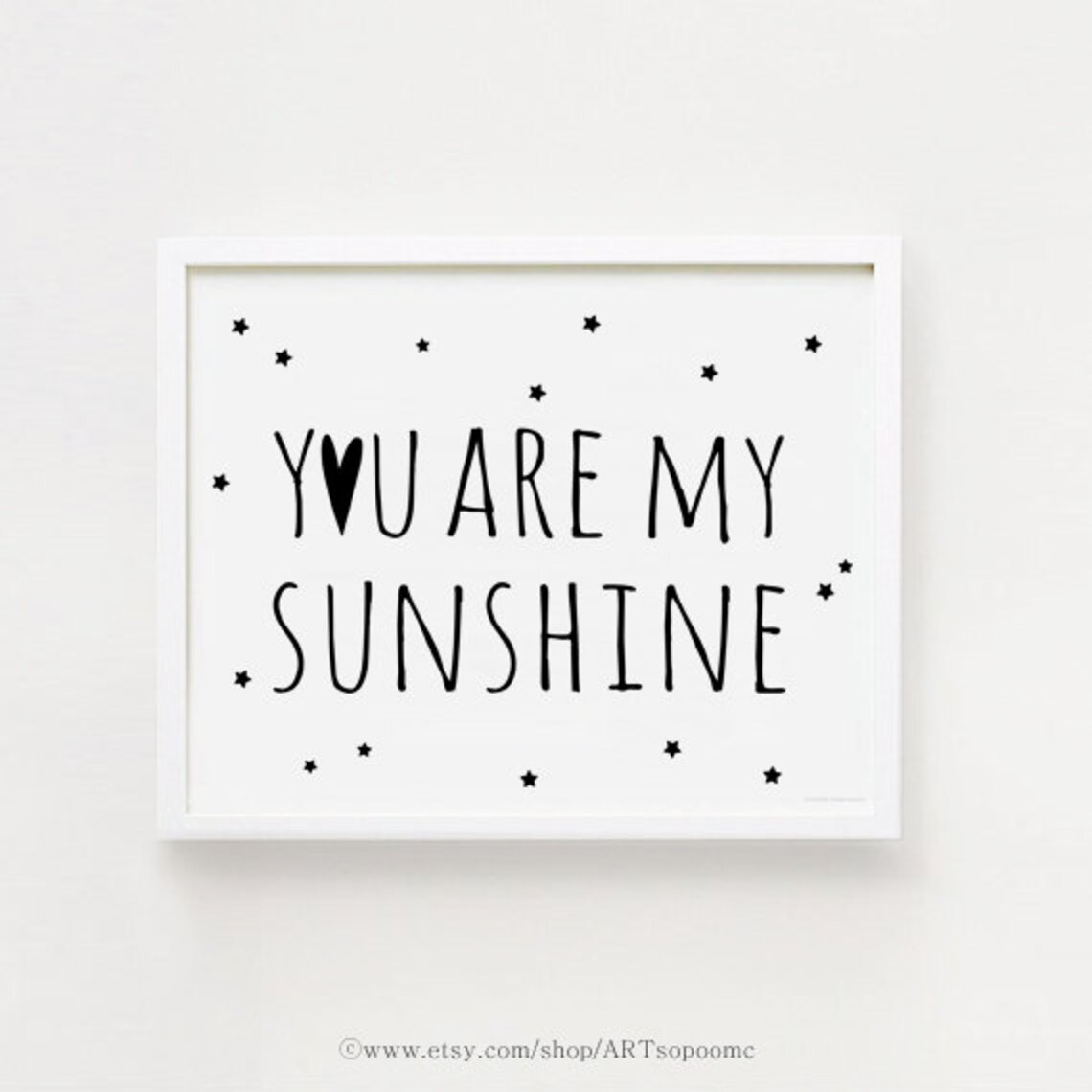 You Are My Sunshine Nursery Wall Art Print