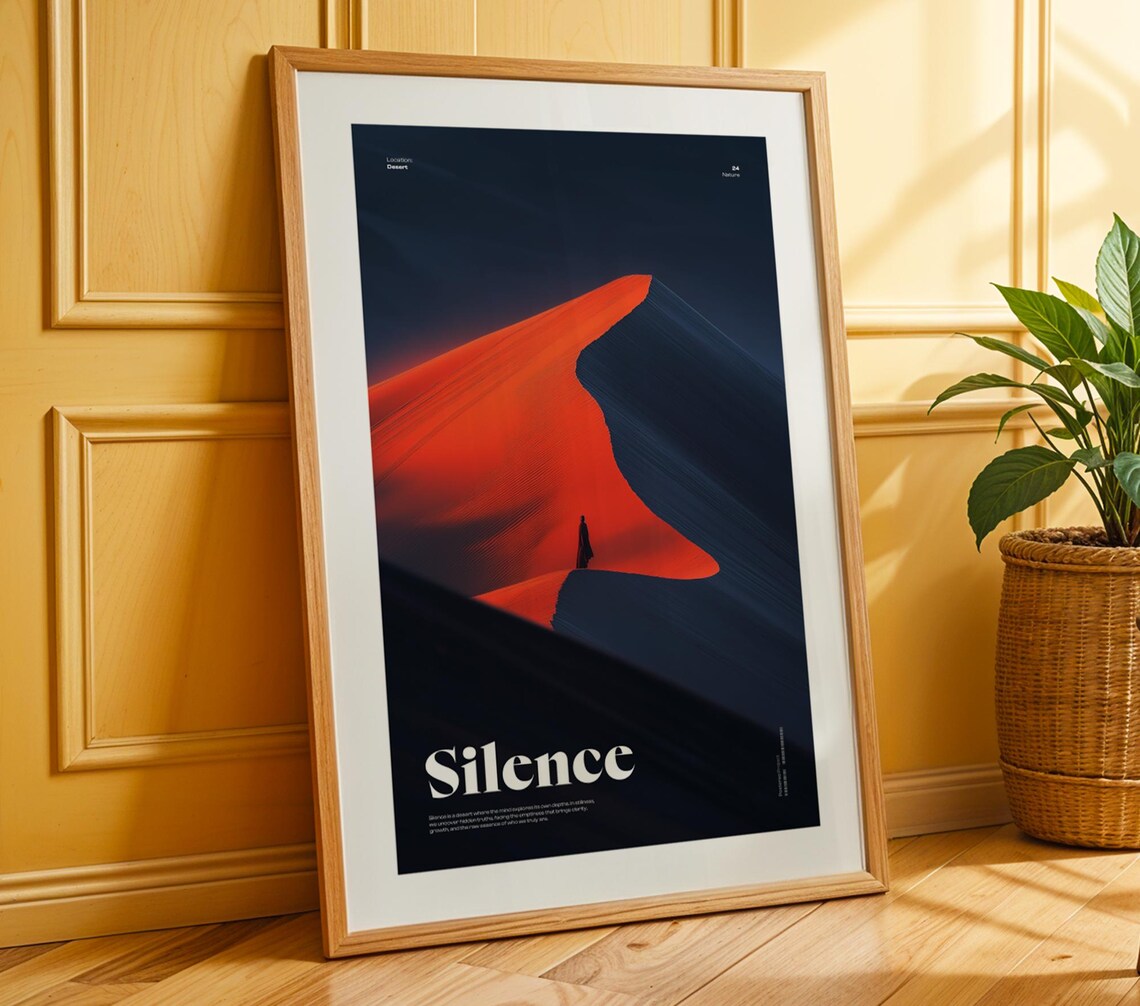 Minimalist Desert Poster, Modern Landscape Art Print - Image 4