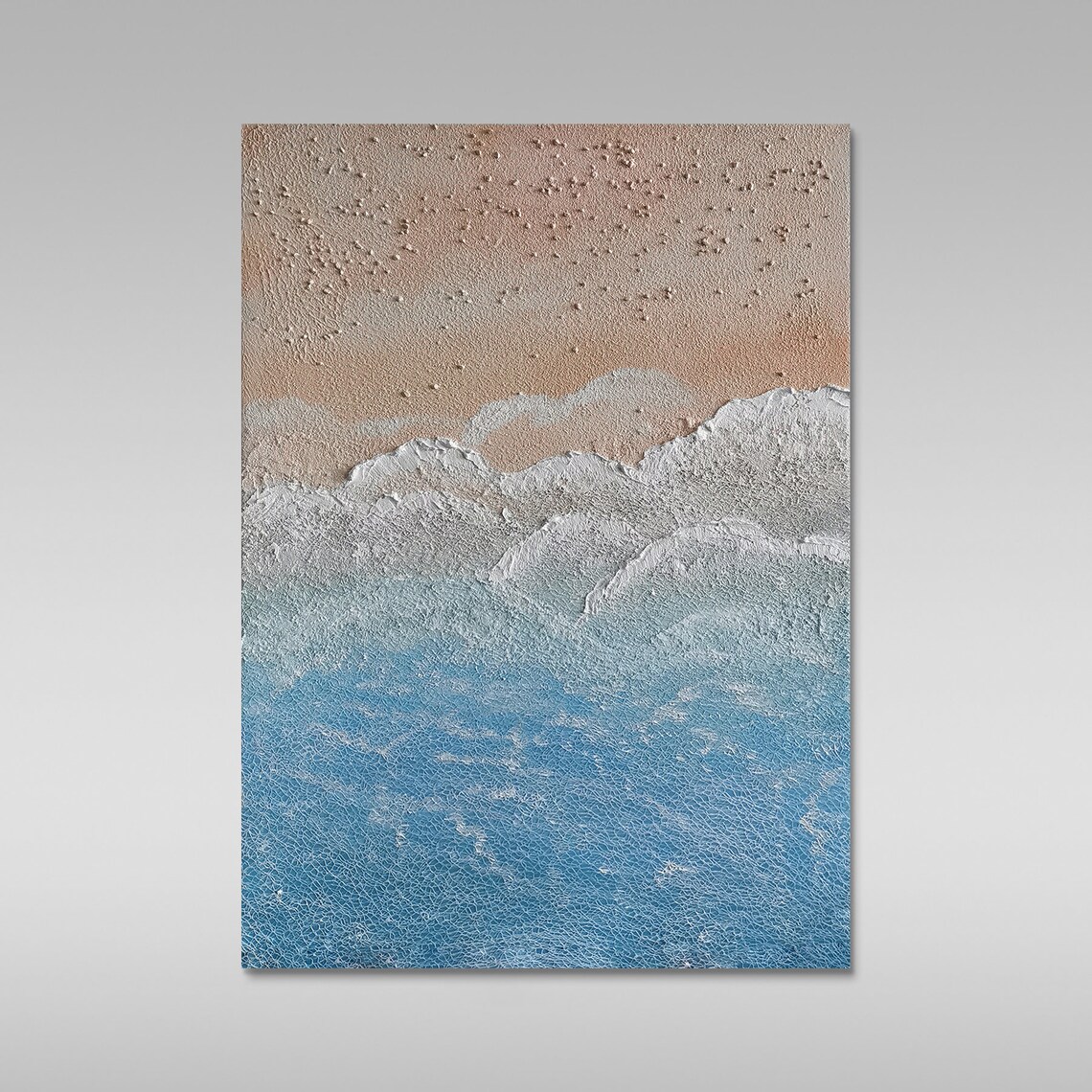 Aerial Beach Waves Minimalist Textured Ocean Coastline Poster - Image 5