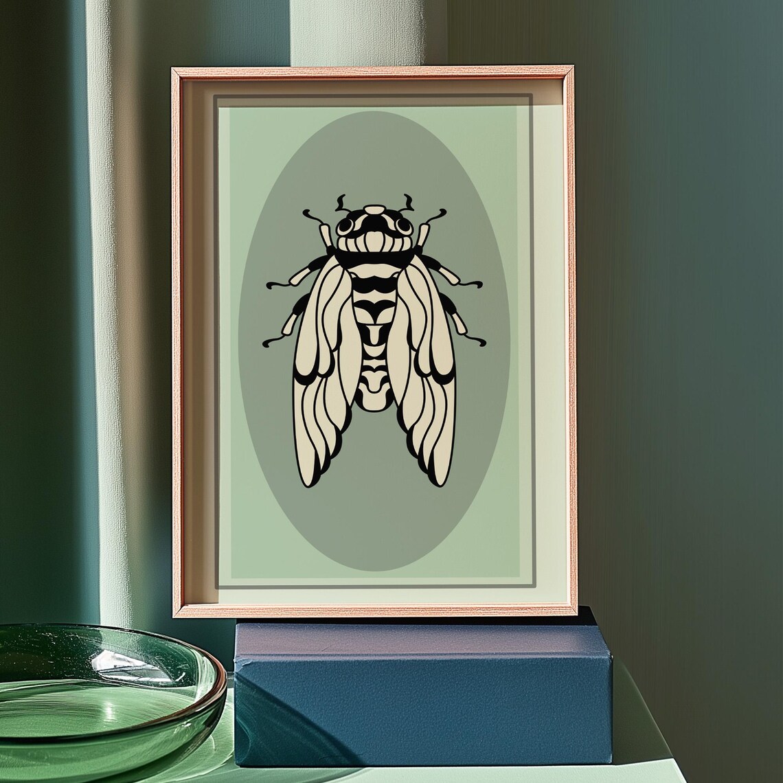 Cicada Modern Nature Art Print, Stylish Home Decor - Image 3