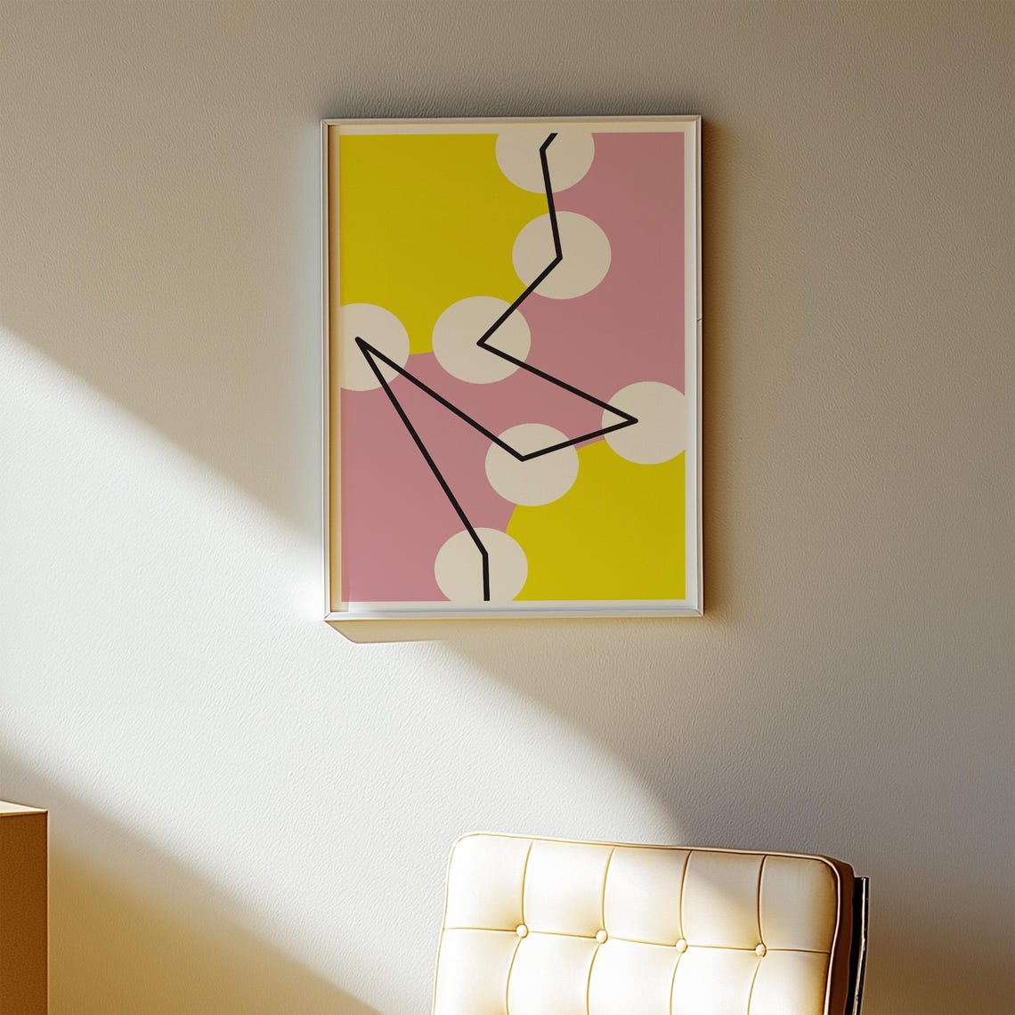 Modern Pink Prints Geometric Abstract Wall Art Home Decor - Image 2
