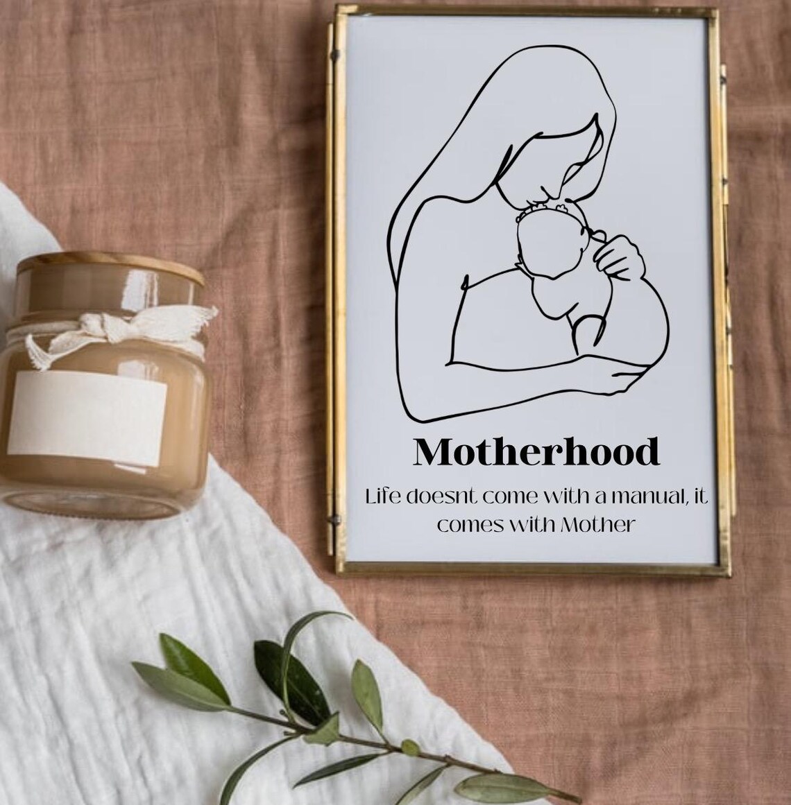 Mother's Day Heartfelt Quote, Minimalist Mom Gift