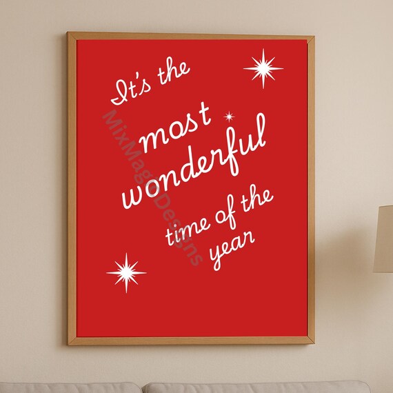 It's the Most Wonderful Time of the Year Holiday Wall Poster