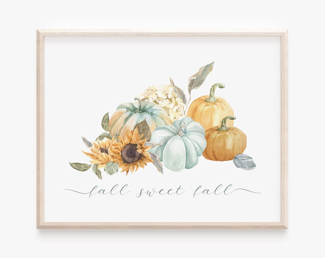 Fall Sweet Fall Pumpkins And Sunflowers Art Print