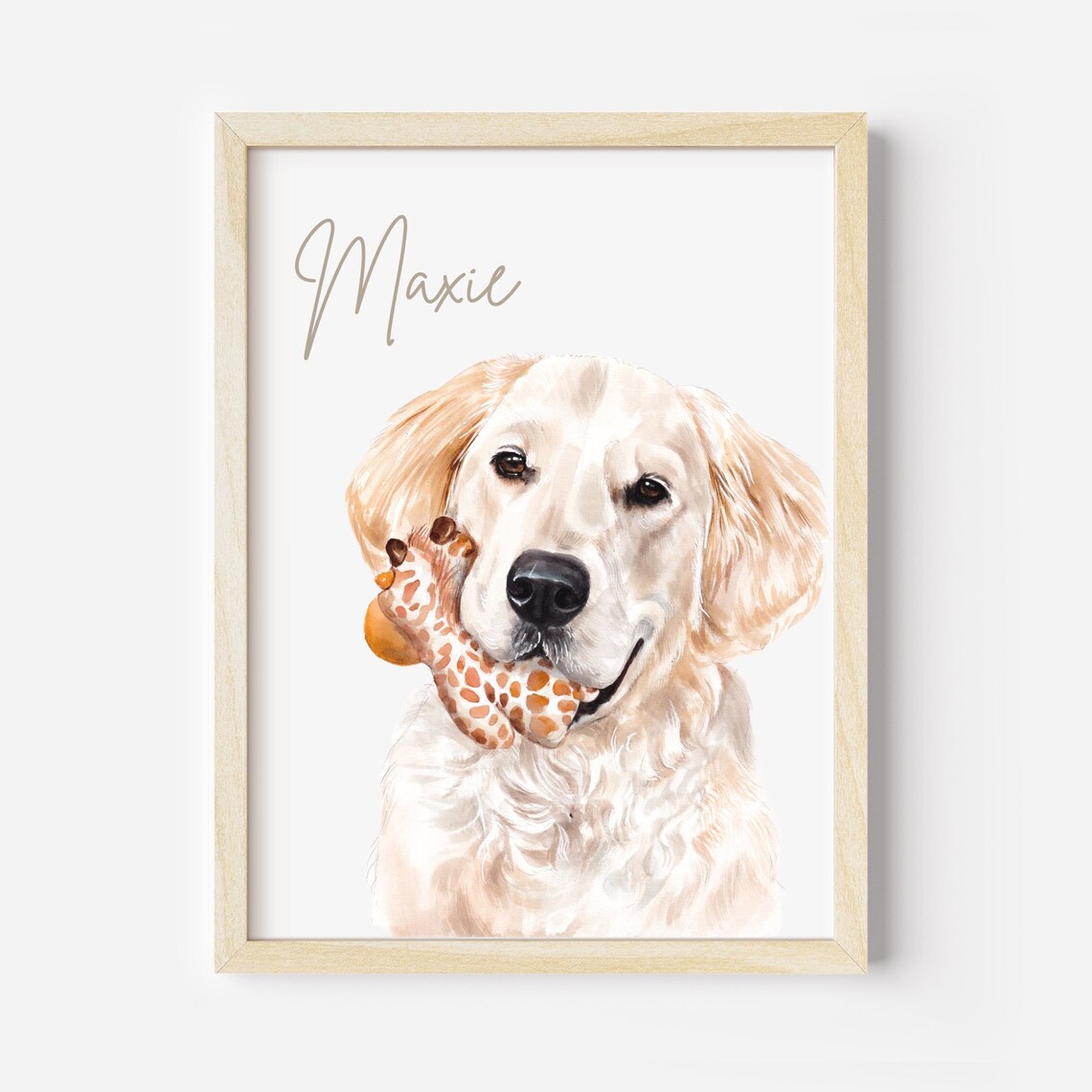 Pet Portrait Watercolor Dog Painting, Memorial Gift
