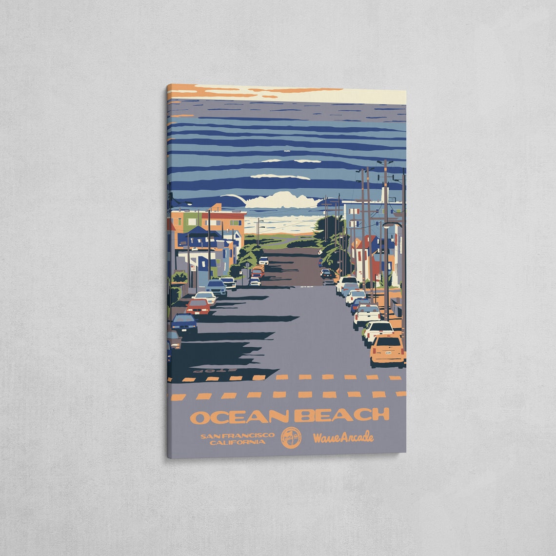 Ocean Beach San Francisco Street Ocean Travel Poster California - Image 2