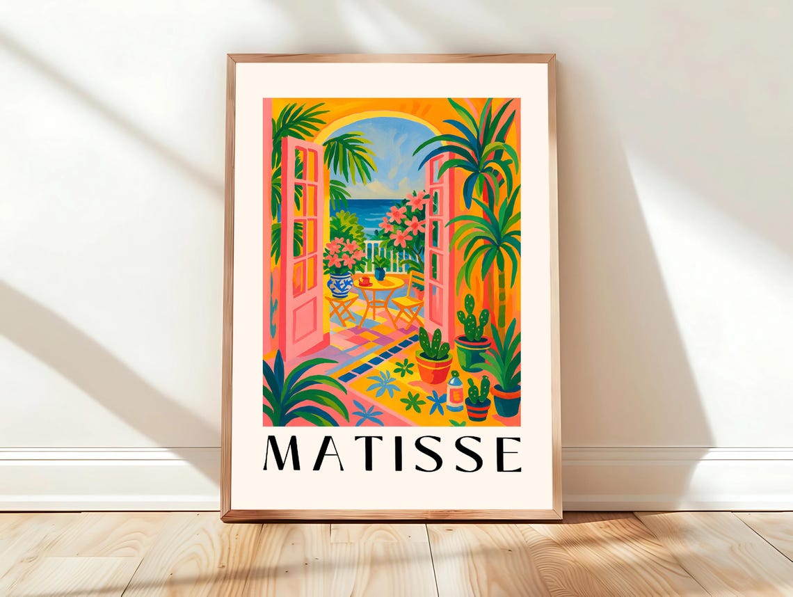 Henri Matisse Print Poster Boho Decor Beachy Wall Art Dopamine