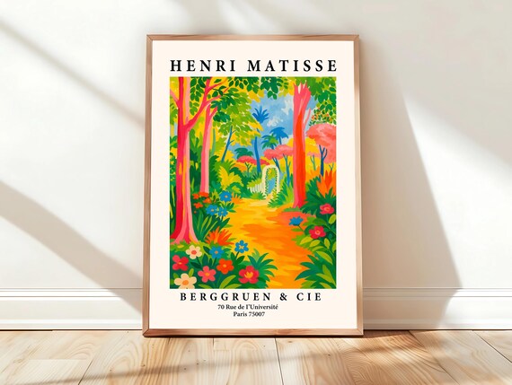 Henri Matisse Tropical Forest Path Bold Colorful Fauvist Art Poster