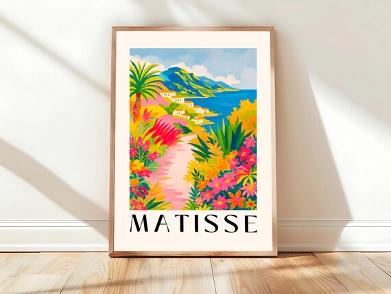Henri Matisse Mediterranean Coastal Village Fauvist Art Poster