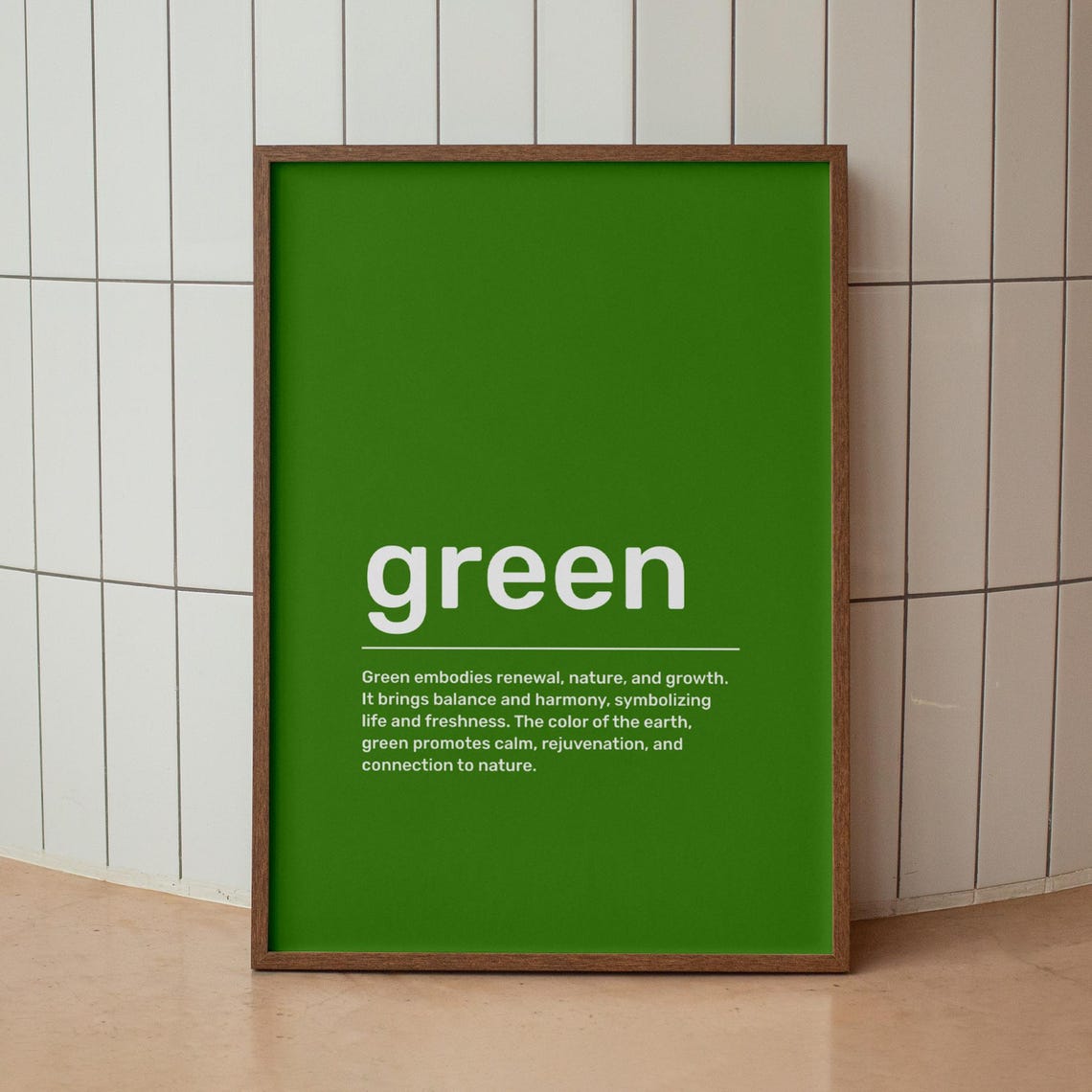 Green Color Definition Dictionary Typography Minimalist Art Print - Image 3